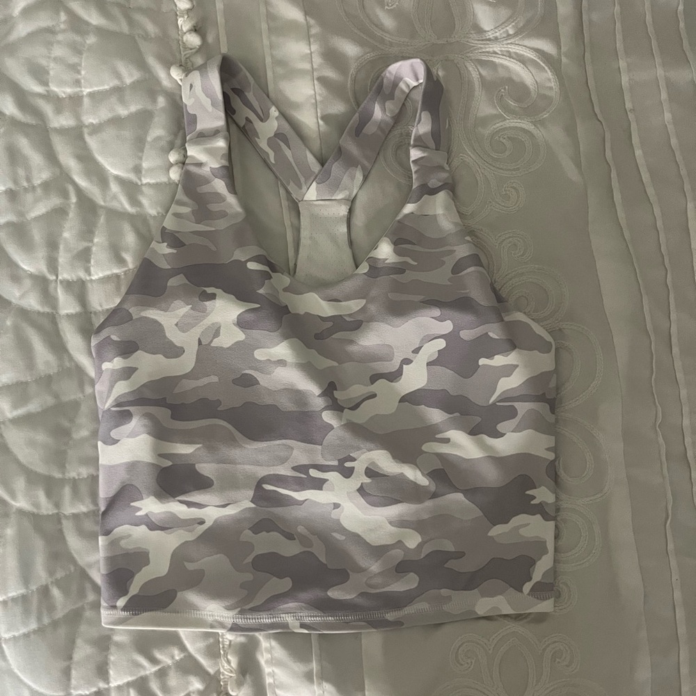 White Camo Athletic Tank Top